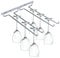 Jenngaoo Gläserschiene Zweireihig Gläserhalter Verchromten Metall - Weinschale Rack Weinglashalter Glas Rack Glas Hanger Glashalter Weinglashalterung - 26x25x4 cm /10,2x9,8x1,6 Zoll (Silber)