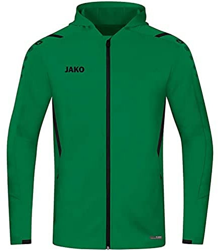 JAKO Herren Kapuzenjacke Challenge, Sportgrün/Schwarz, XL
