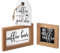 Jetec 3 Pieces Coffee Bar Decor Sign But First Coffee Wood Sign Mini Farmhouse Wall Rustic Wooden Art Plaque Bar Tabletop Shelf Accessories for Tier Tray Decor Home Office Kitchen