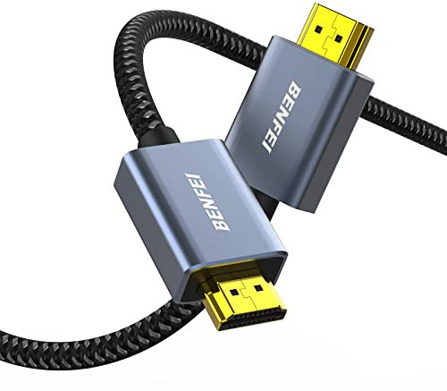 BENFEI HDMI-Kabel 4K@60Hz 1,8M HDMI 2.0-Kabel, Aluminiumhülle Nylon geflochten, 18Gbps, 4K HDR, 3D, 2160P, 1080P, Ethernet, Audio Return (ARC) Kompatibel mit UHD TV, Blu-ray, Xbox, PS4, PS3, PC