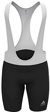 Odlo Herren Radshorts mit Trägern Essentials, White - Black, S