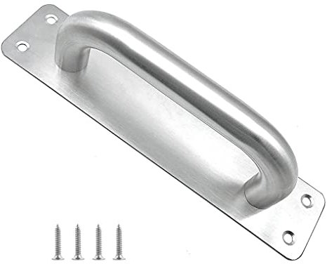 Ayiciel Sliding Door Handle, Stainless Steel Pull Push Door Handles with Back Plate, Heavy Duty Cabinet Cupboard Toilet Door Pull Plate Gate Garage Shed Handle Hardware (200 x 45mm)