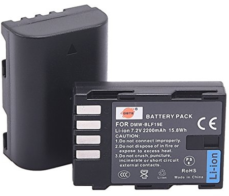DSTE 2-Pack DMW-BLF19E DMW-BLF19 Akku Kompatibel mit Panasonic DMC-GH3 DMC-GH4 DC-GH5