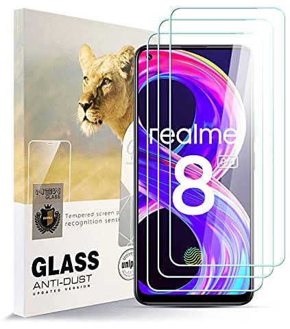 AYSOW Protecteur d'écran en Verre trempé pour REALME 8 Pro Premium en Verre trempé de 0.3mm 9H de dureté 2.5D, Anti-Rayures, sans Bulles 3 pièces