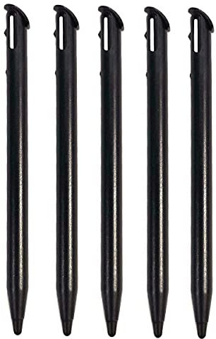 FainWan Nin-tendo Lot de 5 stylets de rechange en plastique pour écran tactile 3DS XL 2015 Noir