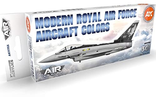 AK Acrylics 3Gen AIRCRAFT SET AK11755 Modern Royal Air Force Aircraft Colors SET 3G (8x17ml)