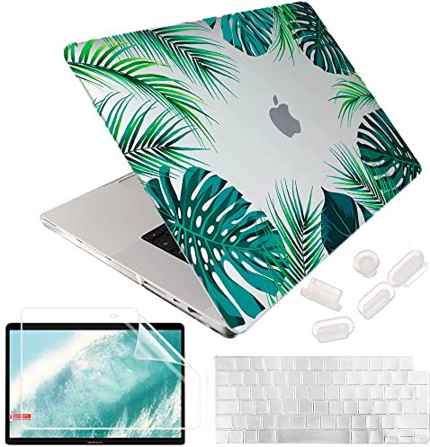 MUSHUI 4 en 1 Funda para MacBook Pro 16 Pulgadas M4 M3 M2 M1 Pro/MAX 2024-2021 A3403 A3186 A2991 A2780 A2485, Carcasa de Plástico Duro, Cubierta de Teclado & Protector de Pantalla, X85-7