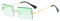 YUELUQU Retro Rahmenlose Sonnenbrille für Damen Herren Mode Retro Rechteck Brille Quadratische durchsichtige Sonnenbrille (A-Gold/grün)