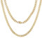 HSWYFCJY Herren gold Panzerkette Kette Halskette, Männer Kubanische Edelstahl Kette,Cuban Chain Halskette für Männer, Breite 6MM, 24Zoll…
