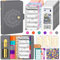 Aocii Classeur Budget Francais A6 Budget Planner, Enveloppe Budget - Motif Unique Carnet Budget Set Avec Classeurbudget, Organisateur Budget Français, Carnet Economie Argent, A6 Gris mystique