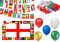 27Pcs FIFA World Cup Party Pack For All Team Support Event Decoration Flag Bunting balloons Football World Cup 2022