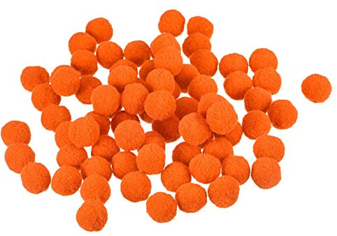 sourcing map 100 Stück Filzkugeln Bunt Filzstoff Perlen Set, 1.5cm Filzkugeln Pompons Filz Pom Poms zum Basteln Filzbälle für DIY Kreative Handgefertigt Dekorationen Geschenk, Orange