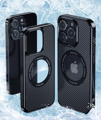 VALUEAGLE Graphene Kühlhülle für iPhone 14 Pro, Wärmeableitung, iPhone 14 Pro, Kühlhülle, kompatibel mit MagSafe-14 Pro (unterstützt kabelloses Laden)