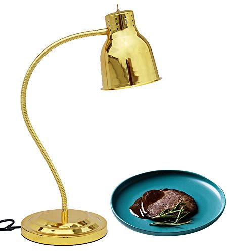 JUNNIU Buffet-Speisenwärmerlampe, kommerzielle Wärmelampe für Hotelbuffet, isolierte Speisen und Beleuchtung, höhenverstellbar, 250 W Kupfer (Golden) Decoration