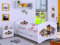 BDW Kinderbett Super Hunde - Babybett mit Matratze und Schublade - Bequem und Langlebig Rausfallschutz Bett - Kinderzimmer - Weiß (Motiv 3) - 190x90