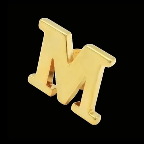 YOGAYE Klassischer Stil, Goldener Buchstabe, vergoldete Brosche für Herren, Anstecknadel, Damen, Hut, Schal, Rucksack, Abzeichen, Schmuck
