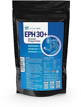 WBP Eph30+ Advanced Energy Complex - Super Strength Keto Diet & Weight Loss Tablets - Vegan & Letterbox-Friendly Packaging - GMP Certified UK Made Supplement - 100 Tablets