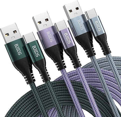 USB C Charger Cable [2M / 3.1A 3Pack] Type C Fast Charging Cable for Samsung Galaxy A50 A51 A71,S20 S10 S9 S8,Note 20 10 9 8,Moto G7 G8,Huawei P30 P20 P40,Google Pixel,Xiaomi,Sony Xperia,Switch