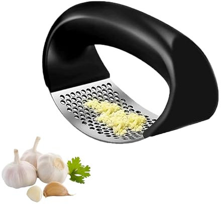 Senshuomy Garlic Press Garlic Crusher Kitchen Garlic Rocker, 304 Stainless Steel,Quality Stainless Steel Garlic Press - Easily Crush Garlic and Save Cooking Time