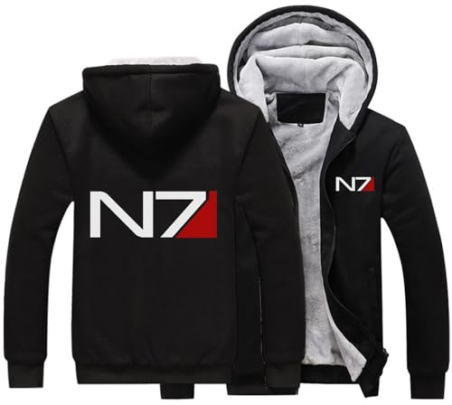 SHAMMA Herren Winter Hoodies für Maß Effect N7 Fleece Mäntel Pullover Full Zip Jacken Warmes Dickes Sweatshirt Workout Oberbekleidung mit Taschen-B||3XL