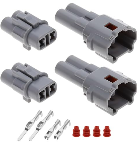 EMSea Lot de 2 connecteurs de Moto à 2 Broches compatibles avec Sumitomo MT090 Compatible avec Yamaha Compatible avec Triumph Connecteur Automobile étanche