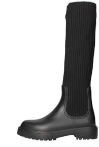 Unisa STIVALE PIOGGIA DONNA NERO FALERCE GOMMA EXTRA LIGHT GAMBALE ELASTICO PLANTARE SOFT ESTRAIBILE