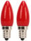 2Pcs E12 LED Light Bulb Red, Vintage Night Light Bulb Red Small Edison Screw Salt Lamp Bulbs Glass Chandelier Light Bulb Candle Bulb for Christmas Decorative Lighting