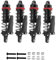 4PC Metall RC Huckepack Stoßdämpfer Loch zu Loch 90mm für 1/10 RC Crawler Auto -4 TRX4 Axial SCX10II D90 CC01 Teile, Schwarz