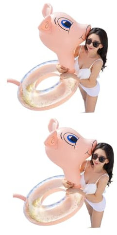 TOYANDONA 2 Pièces Anneau de Natation Anneau Flottant à l'eau flotteurs pour Adultes Eau Flottante Relax Pool Float Jouet Anneau de Bain en PVC Anneau gonflé Gonflable Outil Anneau d'eau