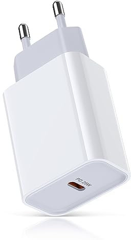 25W Chargeur USB C Rapide, PD 3.0 Adaptateur Type C Secteur Mural Prise pour Samsung Galaxy S25 S24 S23 FE S22 S21 A55 5G A54 A53 A35 A34 A25 A15 A14 A05s, iPhone 16 Plus Pro Max 15 14 13 12, XiaoMi