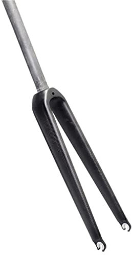 ZJHAHJY Carbon Fiber Road Bike Rigid Fork 700C Rim Brake Bicycle Front Forks Ultralight (Color : 700c Matte Black)