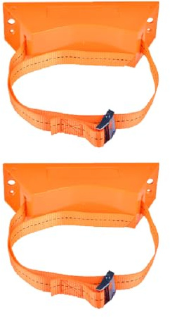 Lot de 2 porte-bouteilles de gaz, support mural de cylindre avec ceinture de sécurité, support de réservoir de propane robuste pour laboratoires, usines (orange)