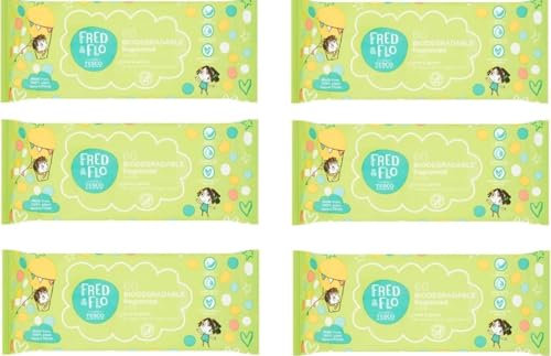 Bizzal Fred & Flo Kind & Gentle Baby Wipes, 60 Pack, 6 Count Fragranced