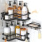 YASONIC Duschablage ohne Bohren Ecke, 3 Stück großer Kapazität Duscheckregal, verdicktes EEckregal Dusche ohne Bohren, Rostfrei Duschablage Ecke Duschregal, Badezimmer Organizer Badregal Shower Shelf