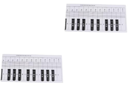 Homoyoyo 2pcs Piano Music Chart Boys and Girls Piano Keyboard Overlay for Beginners Sound Comparison Practice Cards