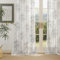 PONY DANCE Graue Gardinen mit Bäume Muster 245 cm Lang Wohnzimmer Vorhang Halbtransparent Voile Gardine Modern Vorhänge mit Ösen Sheer Curtains Living Room, H 245 X B 140 cm