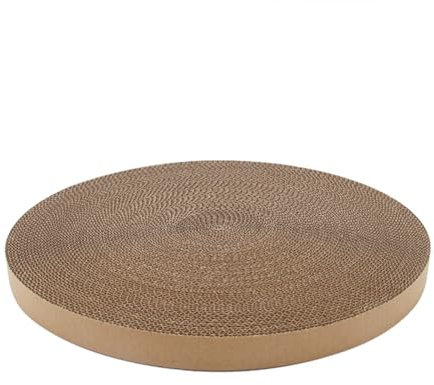 Kratzbrett Katze Austauschbare, Runde Kratzpappe Kratzmatte, Doppelseitige Kratzpappe Durchmesser 38cm, Höhe 2.8cm für Katzen, Hochwertiger Austauschbare Karton Widerstandsfähig Katzenmöbel