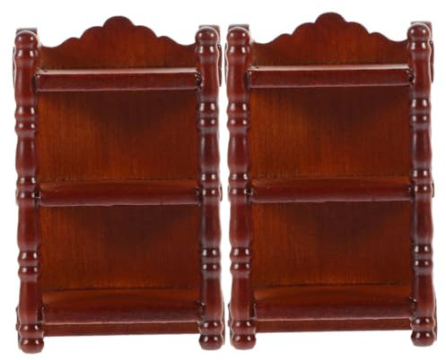 Warmhm 2stücke Nachttisch Für Puppenhaus Miniatur Holz Puppenhausmöbel Maßstab Miniatur Dekor Für Wohnzimmer Und Schlafzimmer