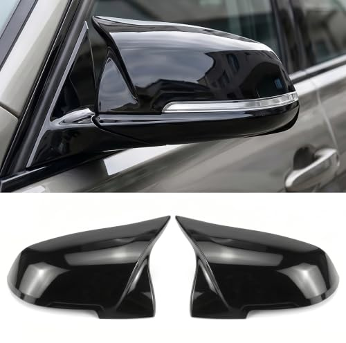 QWORK® 2 Stück Auto Rückspiegel Abdeckung, Links + Rechts Rückspiegelgehäuse, Spiegelkappen, Kompatibel mit BMW F20 F21 F22 F23 F30 F31