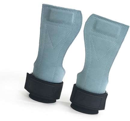 Uqezagpa Gewichtheber-Handschuhe mit Haken und Klettverschluss, für Fitnessstudio, Fitness, Kreuzheben