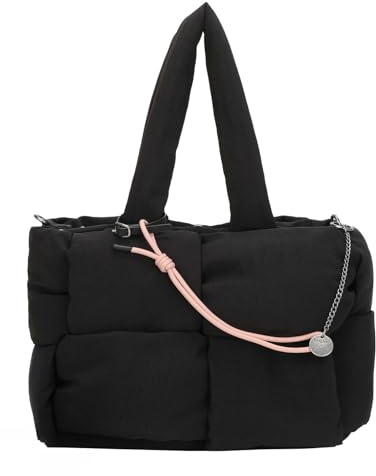 Fritzi aus Preussen Schultertasche Brigitte X Fritzi Weave Limited Puffed Sky Shopper Black schwarz