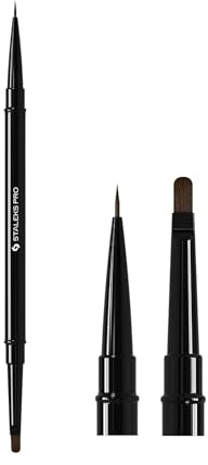 STALEKS PRO by Natury Nails - Pinceau double face/pointe. Pinceau eye-liner de 7 mm et pinceau rond pour gel de 7 mm. Construction et décoration d'ongles en gel. Expert (NBE 01/04)