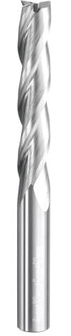 QUARKZMAN 2 Pieces Fraise Spirale 6mm Diamètre De Coupe 3 Trous Fraise CNC | Pour Bois Plastique Métal Tendre, Carbure Monobloc, 6mm Queue, Coupe Montante, 32mm Longueur De Coupe, 60mm Longueur
