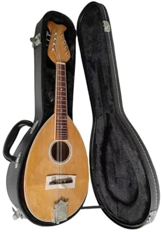 Mandolin Instruments For Beginners High Pitch Mandolin Hard Case Scoop Shaped Octachord Wooden 8 String Acoustic Beginner Adults(Wood Color)