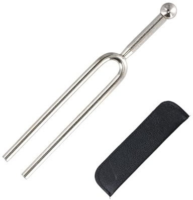 Stimmgabel 440 Hz A440 aus Edelstahl, Stimmgerät für Gitarre, Violine, Ukulele & Klavier | Präzises Stimmgerät Gitarre mit Lederetui für Instrumente