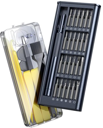 AXTH 25in1 Pro Small Precision Screwdriver Set, [S2 Steel] Magnetic Mini Tool Kit for DIY Enthusiasts, Digital Repair Technicians, Electronics Hobbyists, Phone, Computer, Watch, Laptop, Macbook