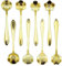 ERCENTURY Stainless Steel Tableware Flower Coffee Spoon, Tea Spoon, 8 Patterns (Gold)