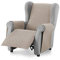 Textil-home Sesselschoner Sofaüberwurf Circus, 1 Sitzer/Relax - Reversibel gepolsterter Sofaschutz. Farbe Beige