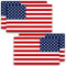 Anley 5 X 3 American US Flag Decal 4Pcs (2 Forward & 2 Reversed) - Patriotic Stars Reflective Stripe USA Flag Car Stickers - Support US Military - 4 Pack Set