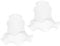 joyMerit 2pc Tulip Bell Shape Vintage Remplacement De L'abat-Jour en Verre Clair Et